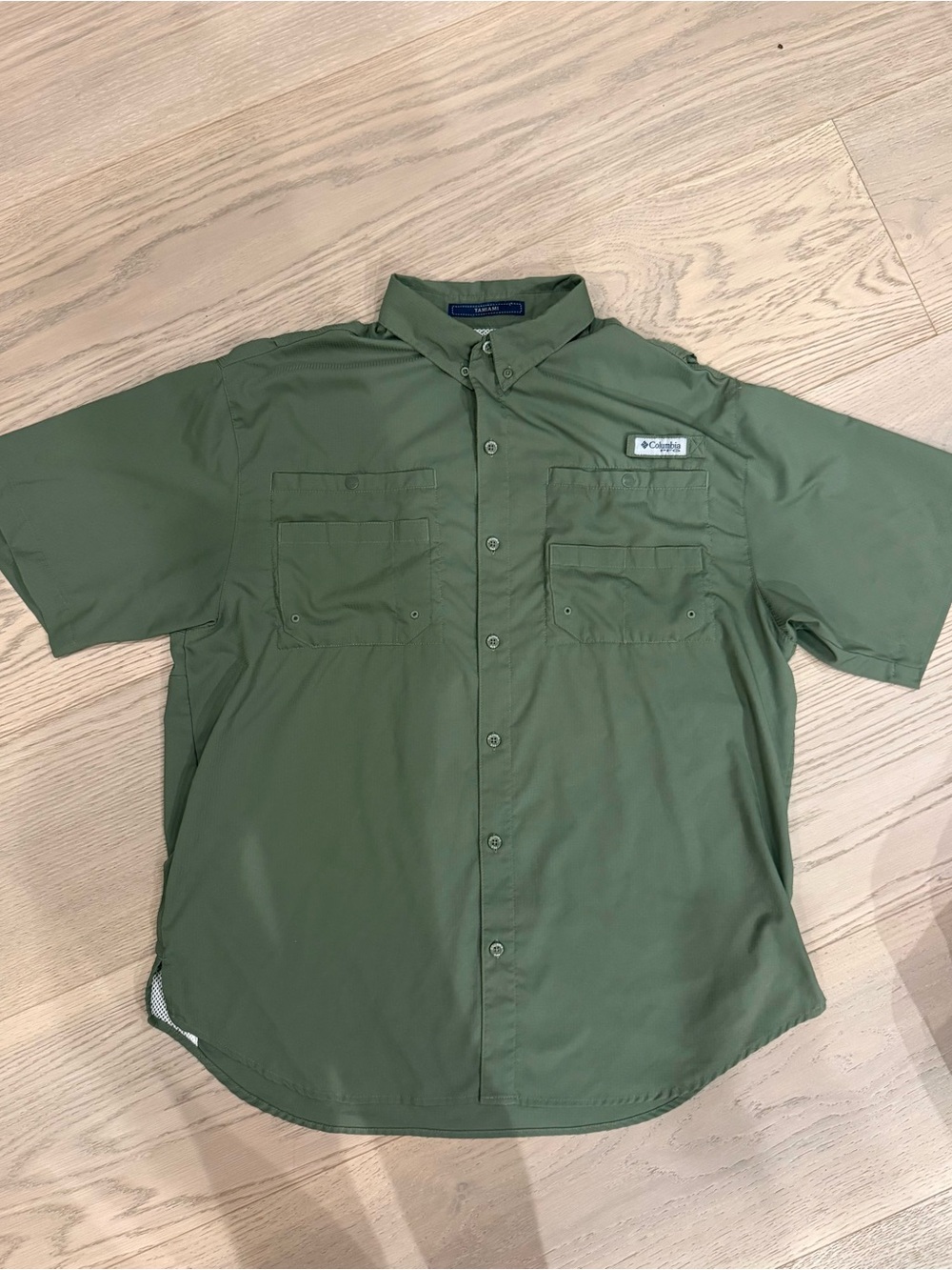 Columbia Men’s Short-Sleeve Button-Down Shirt - Olive